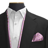 THE PINK TEA PARTY SILK SCARF & POCKET SQUARE SET